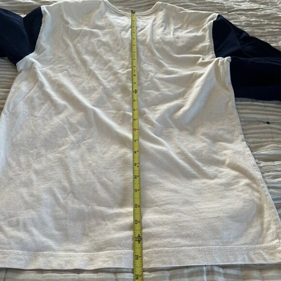 J.CREW Long Sleeve Henley T-shirt M Colorblock Contrast Sleeve Y2k 90s Grunge - Picture 6 of 6